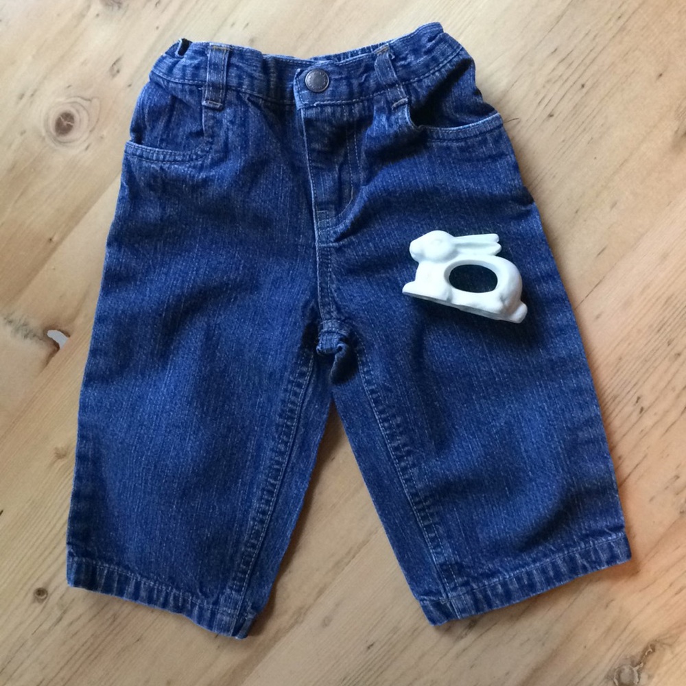 Nautica 12 mos. zipper fly cotton blue jeans